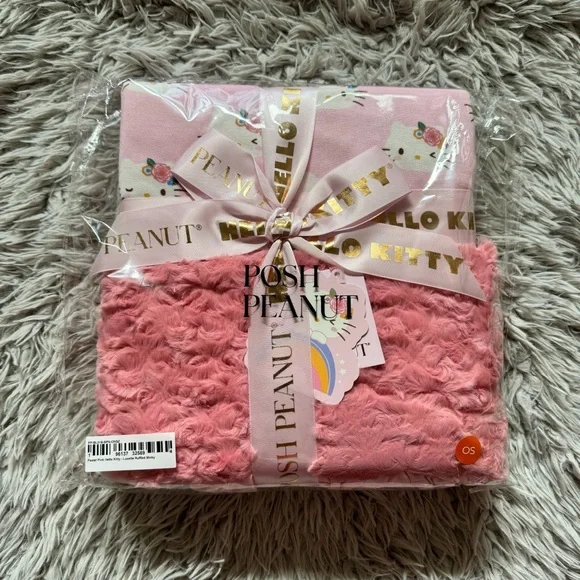 Posh Peanut Pastel Pink Hello Kitty Luxette Ruffled Minky - Picture 3 of 6